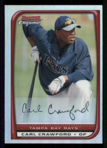 2008 Bowman Chrome Refractors #20 Carl Crawford - Picture 1 of 2