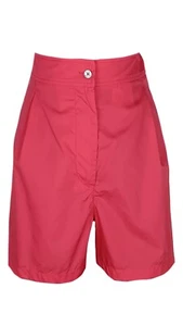 Michael Michael Kors Women's Plus Size Cotton Pleated Front Shorts-Geranium-18W - Picture 1 of 2