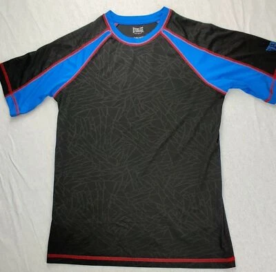 Everlast Sport Juvenil XL (14/16) Camiseta Atlética Negra Manga Corta Absorbente Top Foto 1 de 4