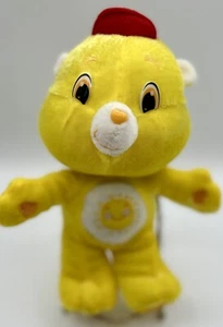 Funshine Care Bear Yellow Sun White Red Hat Nanco Plush 7" 2007 Sunshine - Picture 1 of 8