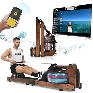 Wasser Rudergerät Wassertank Rudermaschine Rower klappbar Massivholz für zuhaus - Bild 1 von 15