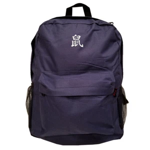 NAVY BLUE Backpack Bag with CHINESE ZODIAC CHARACTER SYMBOL RAT MOUSE - Picture 1 of 2