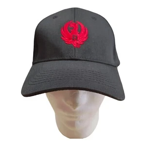 Ruger Gun Herren Mütze Kappe verstellbar schwarz rot Logo Selbstverschluss Klettverschluss - Bild 1 von 8