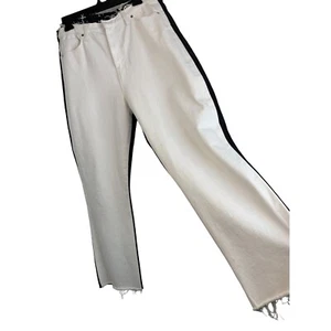 Hudson Womens Crop Raw Holly Straight Jeans in Barrington Size 32 Stretch 6938 - Picture 1 of 10