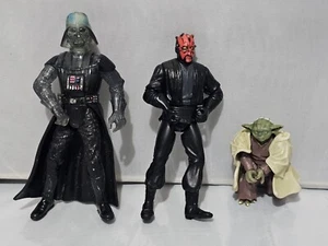 Star Wars Darth Maul Darth Vader Emperors Wrath Yoda Attack Of The Clones. Lot - Picture 1 of 1