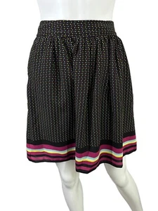 Old Navy Skirt Black Size 6 Multicolor Polka Dot Chiffon Fully Lined Short NWT - Picture 1 of 9