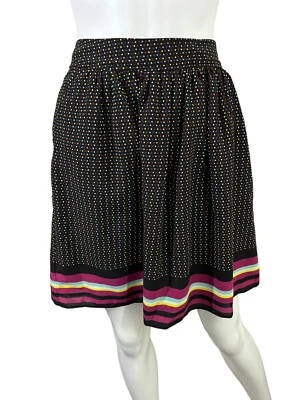 Old Navy Skirt Black Size 6 Multicolor Polka Dot Chiffon Fully Lined Short NWT - Imagem 1 de 4