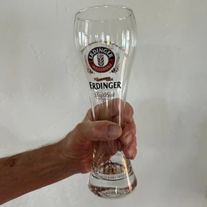 Vaso de cerveza alemán Erdinger Weissbrau Weibber 0,5 litros 10" con detalles dorados - Imagen 1 de 15