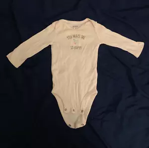 6 Meses Carter's Ropa Bebé Niña - Manga Larga Una Pieza | Tema Felicidad - Imagen 1 de 1