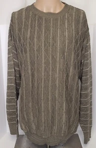 Vintage Cosby Style Crewneck Knit Sweater Made in US Mens Size L Pronto Uomo - Picture 1 of 10