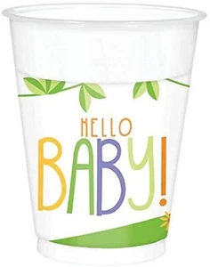 Fisher Price Hello Baby Jungle Animals Cute Shower Party 16 oz. Plastic Cups - Picture 1 of 1