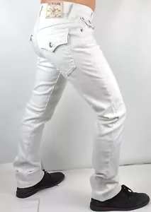 True Religion Men's Ricky Optic White Relaxed Straight Jeans - 105444 Size 29x34 - Picture 1 of 7
