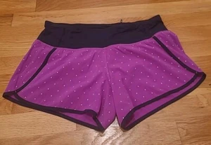 Lululemon Run Times Shorts 3" teeny rosa kariert Druck Damen Größe 6 - Bild 1 von 5