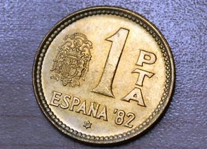 1981 1980 (81) Spain 1 Peseta 1982 FIFA World Cup Unc. - Picture 1 of 2