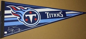 Bishop Sankey Hand Signed Titans Pennant GA Global Authentics COA Tennessee GAI - Picture 1 of 1