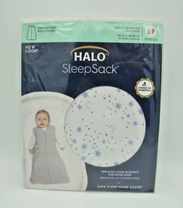 Halo Sleepsack Cotton Wearable Baby Blanket Night Stars Small 0-6 Months NEW - Picture 1 of 7