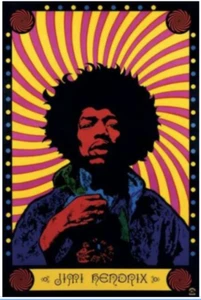 Jimi Hendrix Psychedelic Band Of Gypsies NEW Retro 22”x34” 3622 - Picture 1 of 9