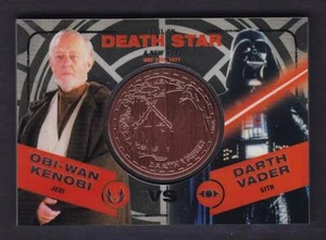 STAR WARS CHROME PERSPECTIVES BRONZE MEDALLION OBI-WAN KENOBI vs DARTH VADER - Picture 1 of 1