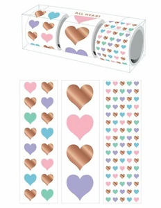 Mrs Grossman's - ALL HEART - THREE ROLL STICKER GIFT BOX - Picture 1 of 1