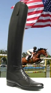 E VOGEL BESPOKE LEATHER CUSTOM FORMAL HUNT EQUESTRIAN LACE-UP DRESS RIDING BOOTS - Picture 1 of 16