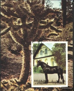 Sharjah Bloque 116 (compl.edición) usado 1972 caballos - Imagen 1 de 1