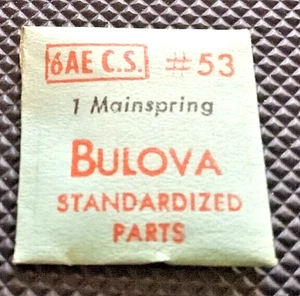 Bulova 6AE C.S. MAINSPRING Part #53 Genuine NOS Watchmaker Part - Picture 1 of 1