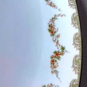 Noritake Denise Platter Great Condition - Cream with green edging floral garland - Picture 1 of 10