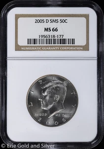 2005-D 50C SMS Kennedy Half Dollar NGC MS 66 | Uncirculated UNC BU - Picture 1 of 4