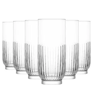 6x LAV Tokyo Highball Glasses Tall Glass Water Drinking Tumblers Set 395ml - Picture 1 of 6