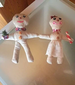 Mr. And Mrs. Gingerbread 13" tall and ready for Christmas (Handmade) - Picture 1 of 4