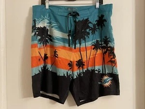 Foco Miami Dolphins NFL team apparel mens Large Swimming Trunks Shorts Sunset - Picture 1 of 6