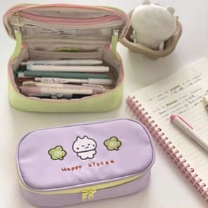 Four Leaf Clover Pen Bag Large Capacity Stationery Bag Students Supplies - Picture 1 of 9