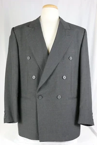 Courreges Paris Dark Gray Charcoal Double Breasted Blazer Tag 52 IT/ 42 USA Mens - Picture 1 of 14