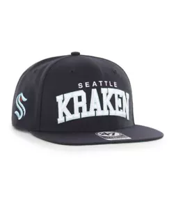 Seattle Kraken '47 Brand NHL Captain Script Adjustable Snapback Hat - Picture 1 of 1