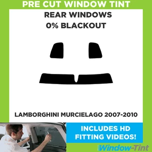For Lamborghini Murcielago 2007-2010 Pre Cut Window Tint Rear 0% Blackout Film - Picture 1 of 10