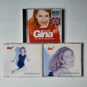 3 x GINA G OOH AAH... JUST A LITTLE BIT DANCE MIXES & GIMME SOME LOVE CD SINGLE - Picture 1 of 11