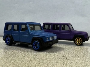 MATCHBOX PURPLE & BLUE MERCEDES-BENZ G 550 SUV G WAGON Loose Wheel Swapped - Picture 1 of 24
