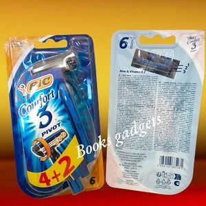 9 Confezioni Bic Lametta Rasoio Comfort 4+2 Usa e Getta a tre Lame con 3 Pivot - Foto 1 di 1