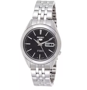 Seiko 5 AUTOMATIC Sports Men's Black Watch SNKL23K1 Staineless Steel Band - Picture 1 of 6