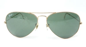 RAY-BAN aviator sunglasses RB 3025 AVIATOR LARGE METAL W3234 Gold/G-15 Green - Picture 1 of 12