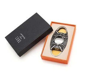 JIFENG Silver Stainless Steel Grimace Cobra Guillotine Blades Cigar Cutter - Picture 1 of 3