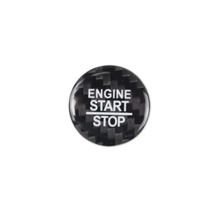 Carbon Fiber Engine Start Buttons Cover Cap Trim Fit For Dodge Challenger SRT - Foto 1 di 5