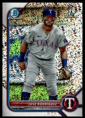 2022 Bowman Chrome Prospects Jose Rodriguez Texas Rangers #BCP-62 - Image 1 of 2
