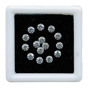 VVS 15 Stck. D Farbe Lose Weiß Moissanit 2,6 mm Rund Diamantschliff Großhandel Posten - Bild 1 von 8