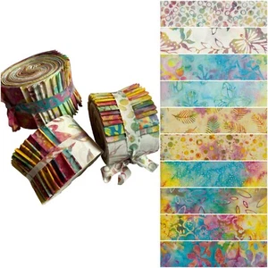 Mini JELLY ROLL 20 x 2.5" Strips 100 % Cotton Batik, Multicoloured Tones - Picture 1 of 12