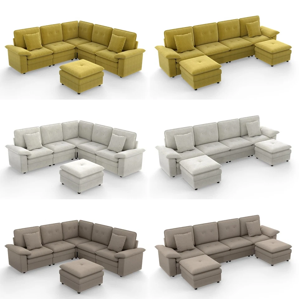 Modular Sectional Sofa Set Soft Cloud Modular Couch for Living Room - Image 1 of 1