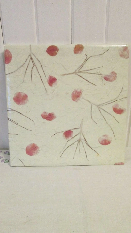 Cottage Scrap Book Unused Khaki Cottagecore Leaf Twigs Design 12" Sq 40 Pages - Image 1 of 4