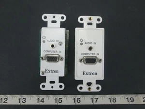 Lot of 2 Extron Electronics Wall Mount Single Gang Audio In Computer In Ports - Picture 1 of 4