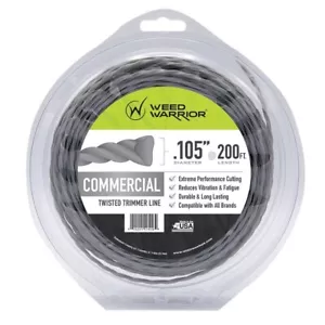 WEED WARRIOR .105X200' TWISTED WEED EATER LINE TRIMMER LINE NEW FAST SHIP0318006 - Picture 1 of 1