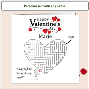 Biglietto San Valentino Labirinto Personalizzato 'Mollie e Doodle' - Foto 1 di 5
